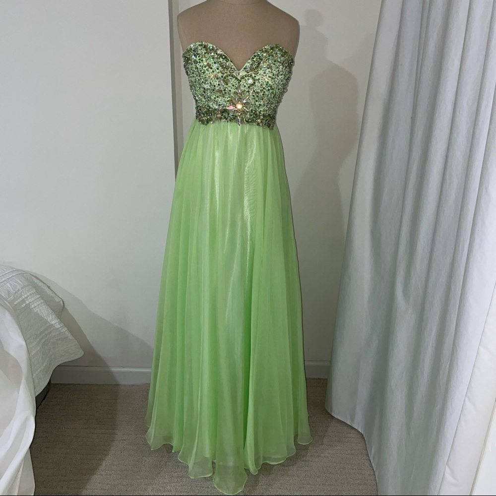 Pastel Green Prom Gown